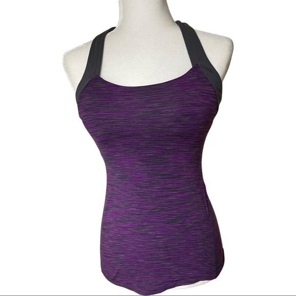 Lucy Athletic Purple Space Dye Strappy Athleisure size S - Picture 1 of 7